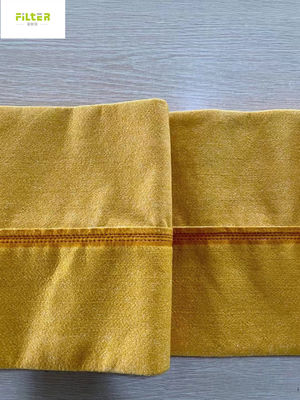 Yüksek sıcaklıklı dokunulmamış P84 PPS Toz Filtre Çantaları Çimento Çadırı Duman Gazı Filtrasyonu için