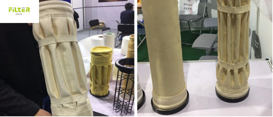 Çimento tesisi için Nomex Pleated Endüstriyel Toz Filtresi Torbaları