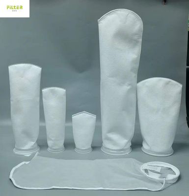 Dikiş ipliği veya sıcak erimiş poliester nilon PP sıvı filtresi torbaları 200 mikron