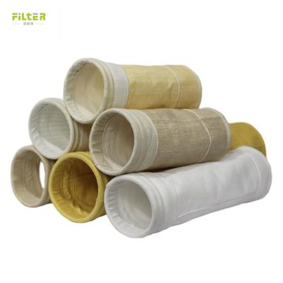 Yüksek sıcaklıklı filtre poşeti Nomex Aramid PTFE PPS toz toplayıcı için dokunulmamış filtre
