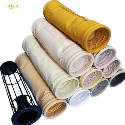 Yüksek hava geçirgenliği ve aşınma asit ve alkaliye karşı güçlü dirençle toz filtreleme performansı sunan Fiberglass Nomex Polyester Filter Bag