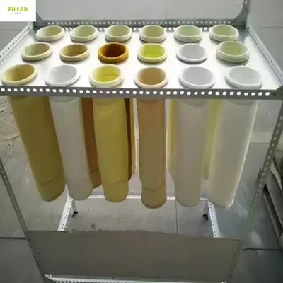 Çimento kömür madeni ve çelik fabrikasında toz toplama için Polyester Nomex PTFE PPS P84 cam lifinden yapılmış toz toplayıcı filtreler