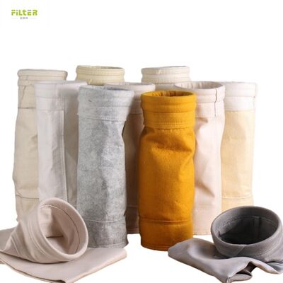 Nomex Polyester PPS P84 PTFE needle punched felt filter bags for industrial boilers