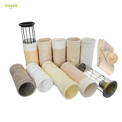 Asfalt Tesisleri İçin Isıya Dayanıklı Polyester P84 PTFE Filtre Torbaları