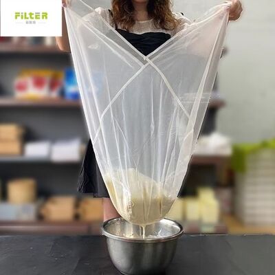 Gıda kalitesi sıvı filtresi torbası, süt suyu, soya sütü ve diğer sıvıları filtrelemek için uygun, tekrar kullanılabilir naylon ağlı ve çok mikron büyüklüğünde