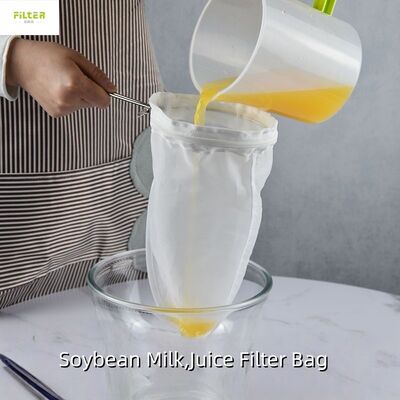 Food grade Liquid Filter Bag with reusable nylon mesh and multiple micron sizes suitable for filtering milk juice soymilk and other liquids