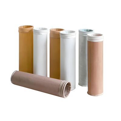 Dayanıklı Fiberglas Filtre Torbası İğne Delikli Polyester Keçe Takviyeli Alt Endüstriyel Toz Toplama Uygulamalarına Uygun