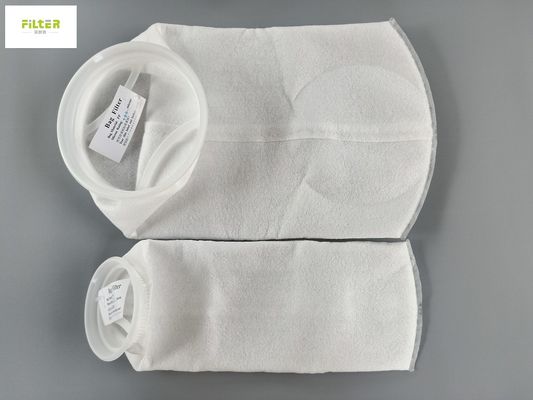 Sıcak Erimiş PP sıvı filtre poşeti 5 Mikron Plastik halka ile