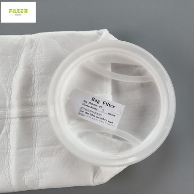 Sıcak erime gövdesi ile Nylon Polipropilen Filtre Torbası 5 50 100 200 300 Mikron